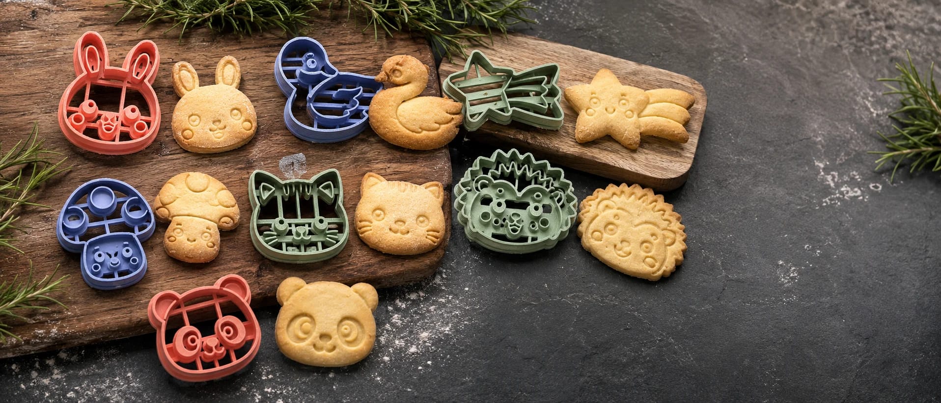 Kawaii animal cookie cutters