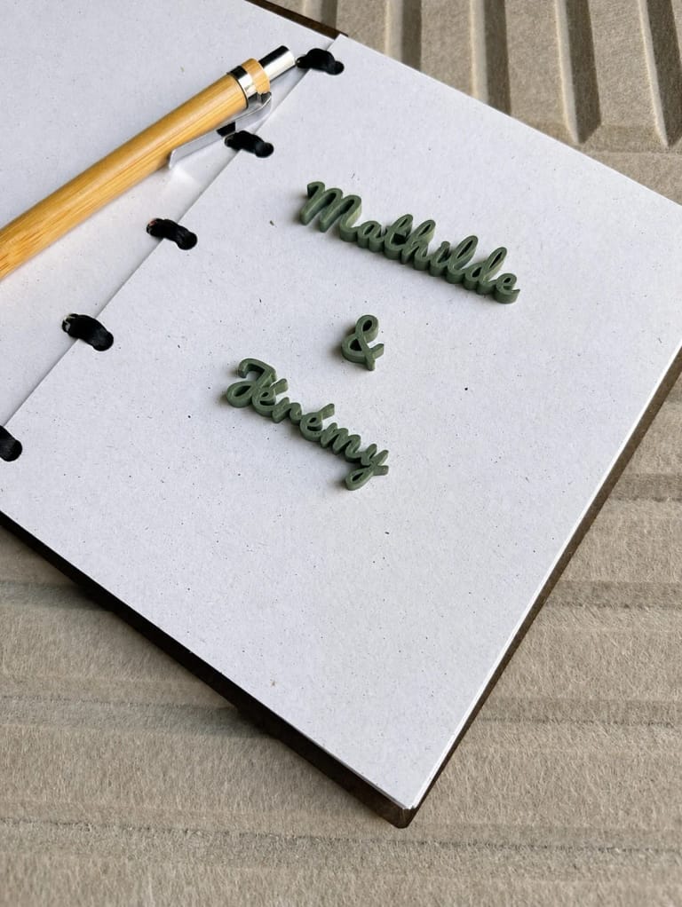 Objet personnalisé sur un bureau