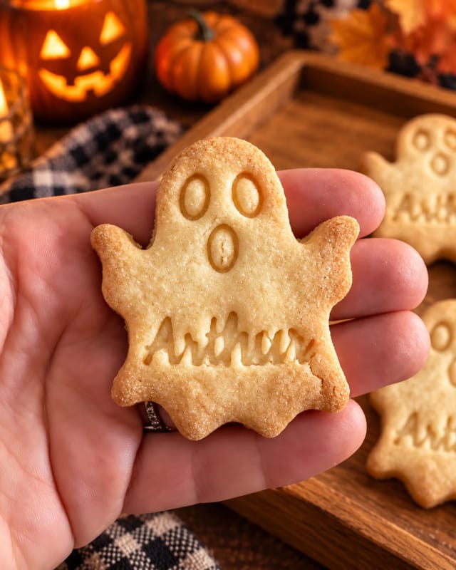 Personalisierter Halloween-Geist-Ausstecher mit Vorname