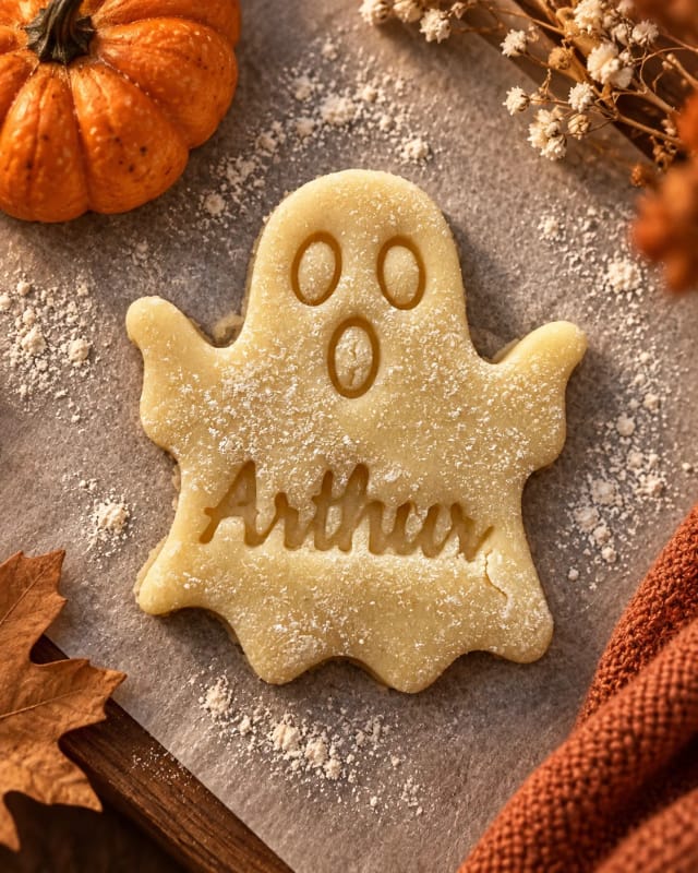 Personalisierter Halloween-Geist-Ausstecher mit Vorname