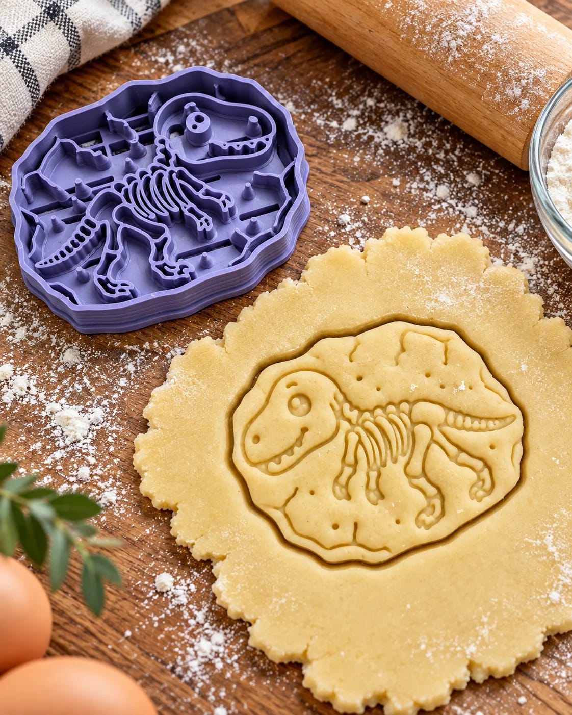 Emporte-pièce Fossile Dinosaure T-Rex – Biscuit Squelette