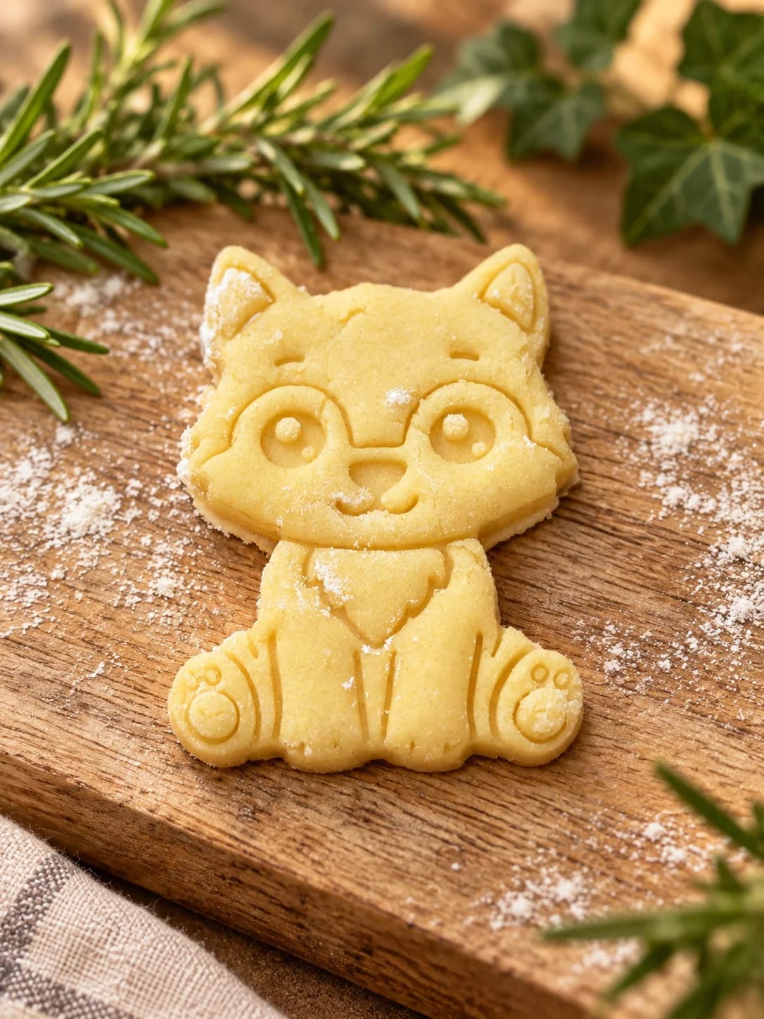 Wolf cookie cutter and stamp — woodland animal cookies