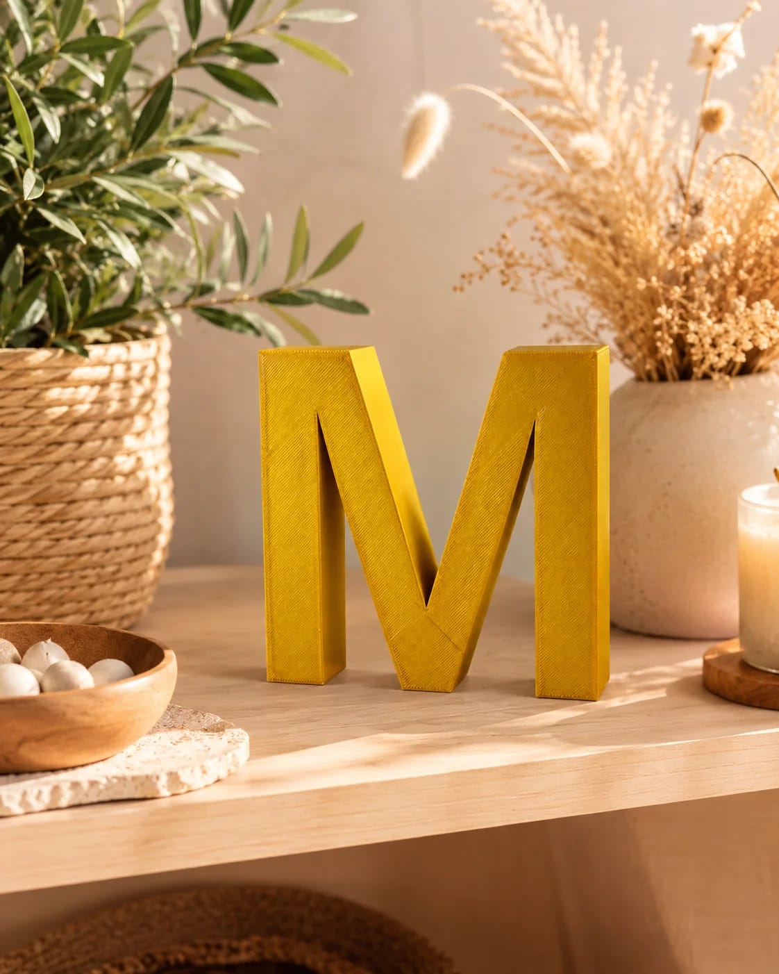 Letra decorativa personalizada de 15 cm para apoyar o colgar