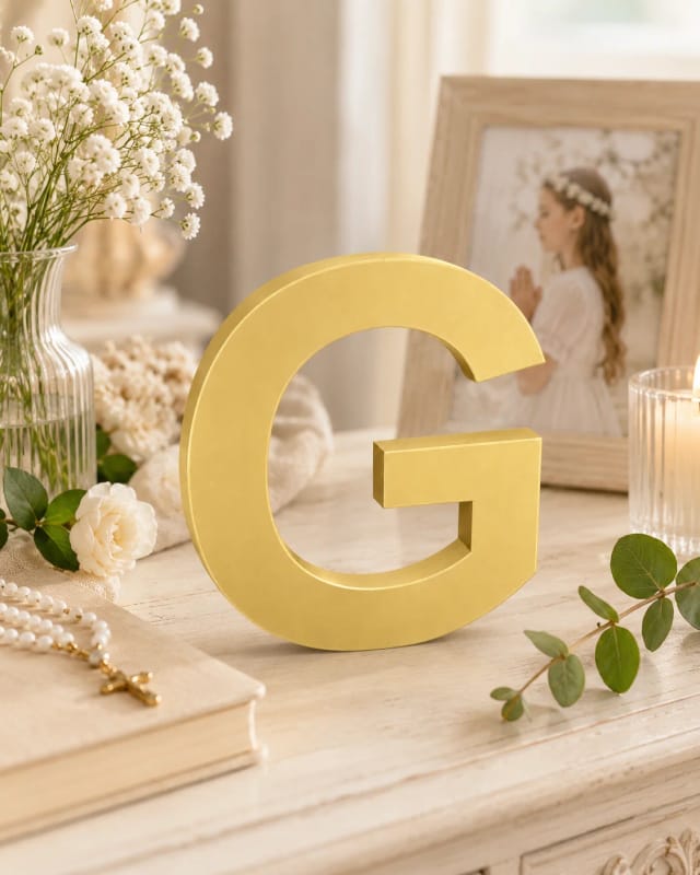 Personalized decorative letter 25 cm to stand or hang