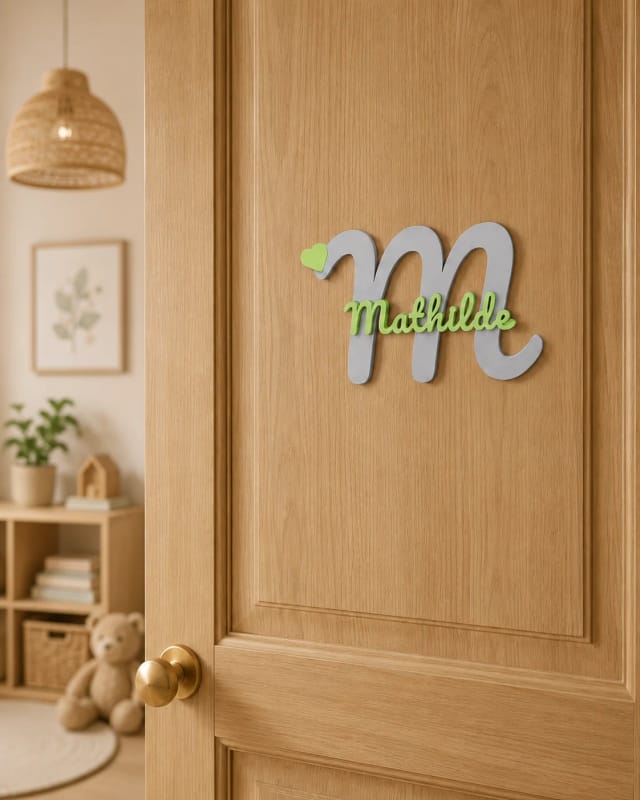 Personalisiertes Türschild Tiaré – Türschild mit Vornamen