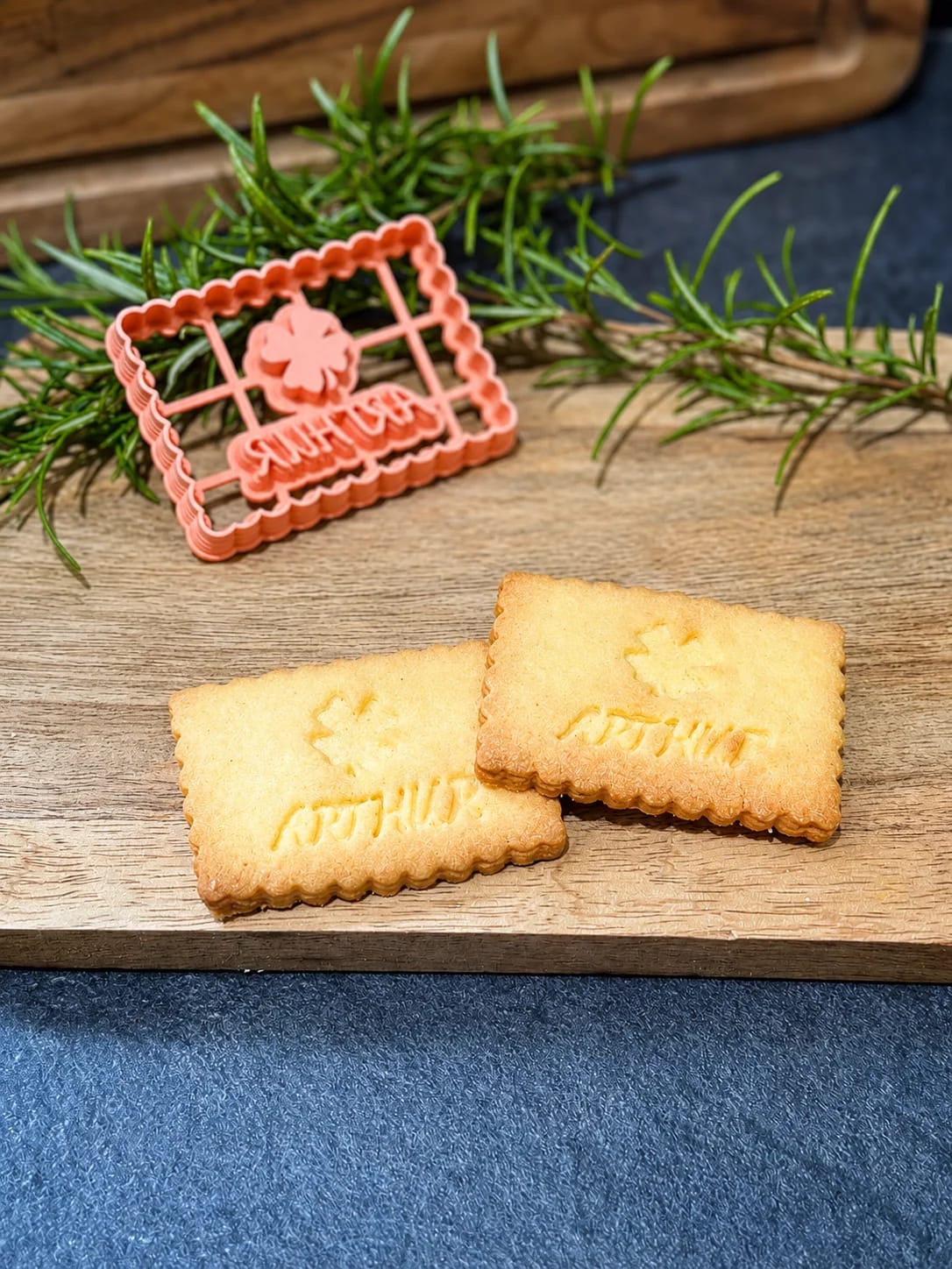Emporte-pièce trèfle personnalisé prénom — biscuits porte-bonheur