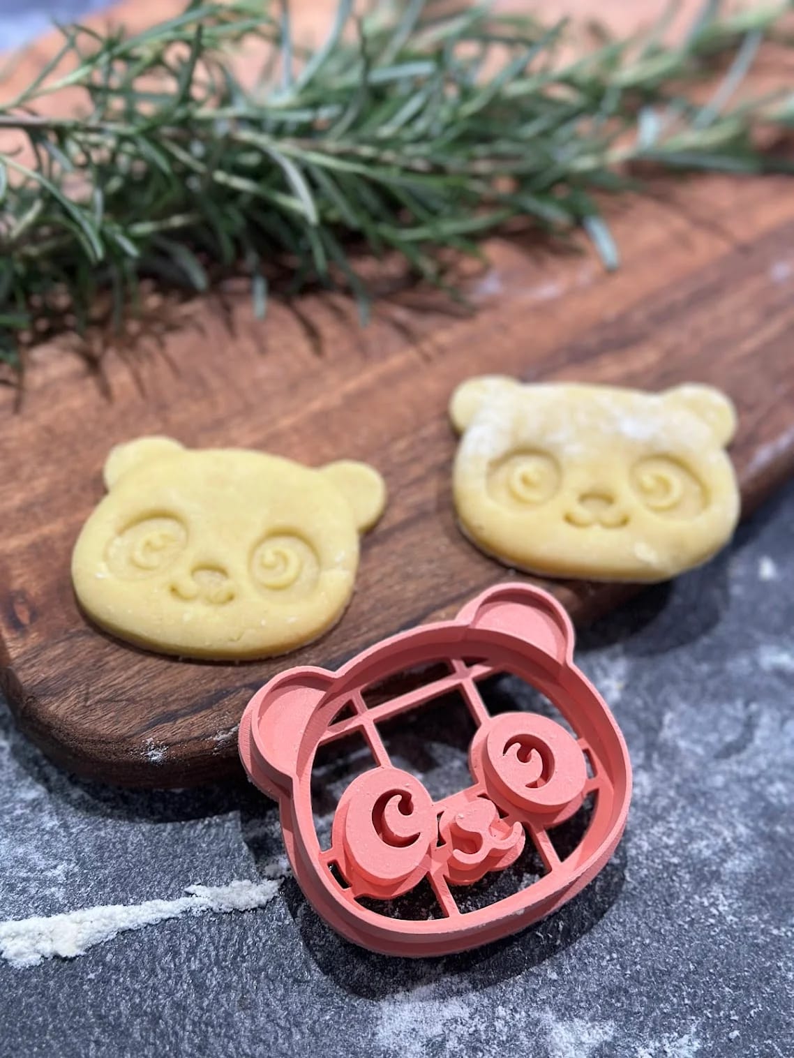 Emporte-pièce panda kawaii — biscuits animaux, bioplastique végétal