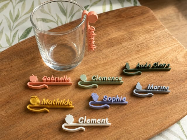 Marque-verre personnalisé Prénom Fruits & Légumes | MyFabrik