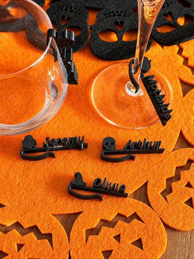 Marque verre personnalisé - Capucine Halloween