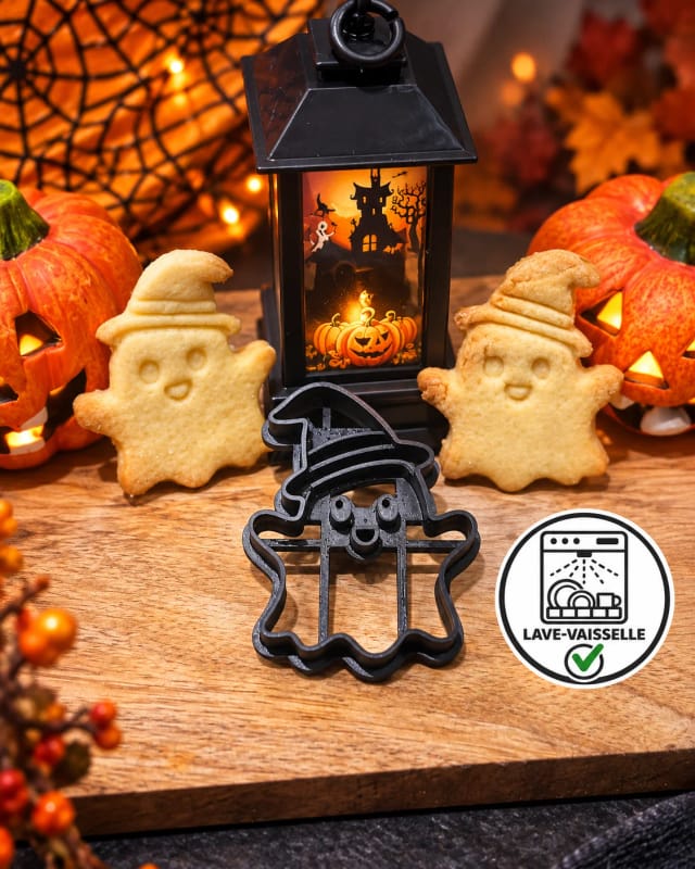 Keksausstecher Gespenst mit Stempel — Halloween-Kekse