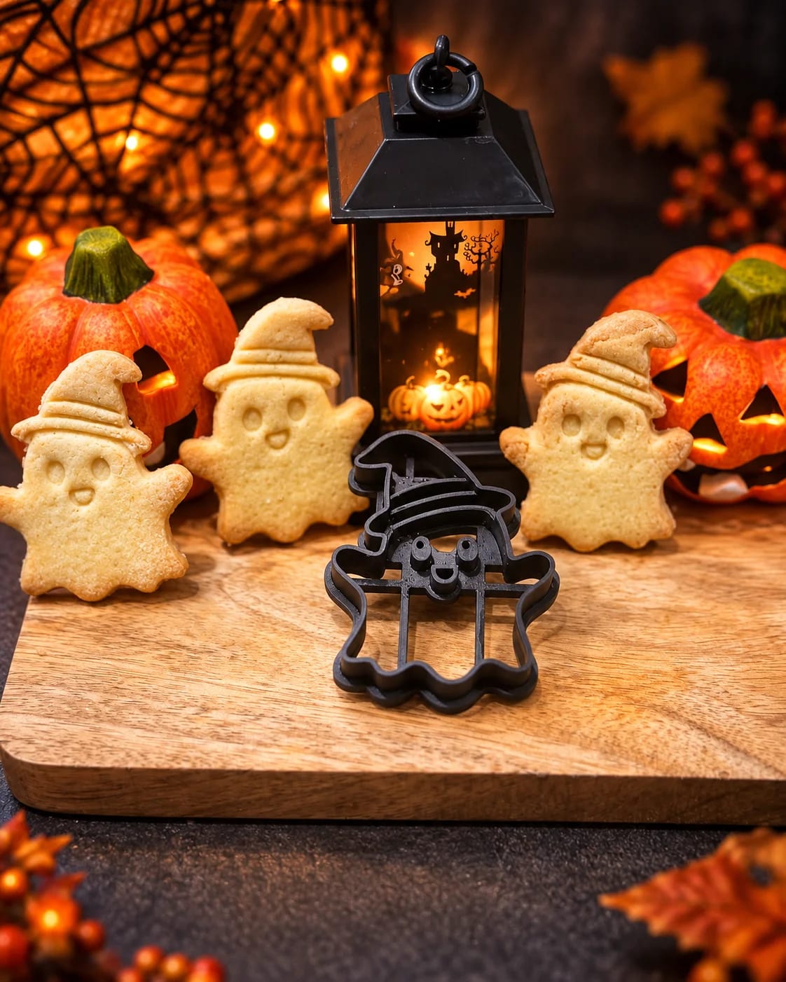 Keksausstecher Gespenst mit Stempel — Halloween-Kekse