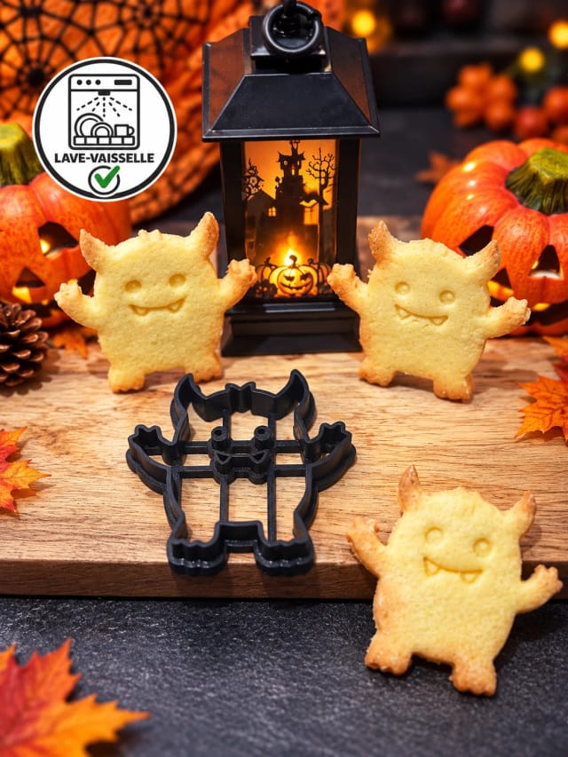 Keksausstecher Monster mit Stempel — Halloween-Kekse
